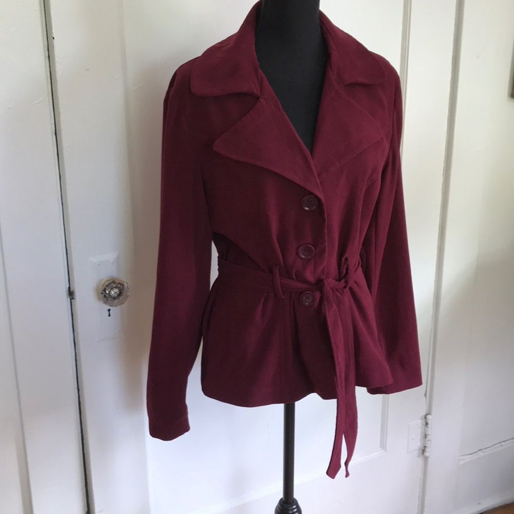 Trendy Maroon Blazer - so soft!